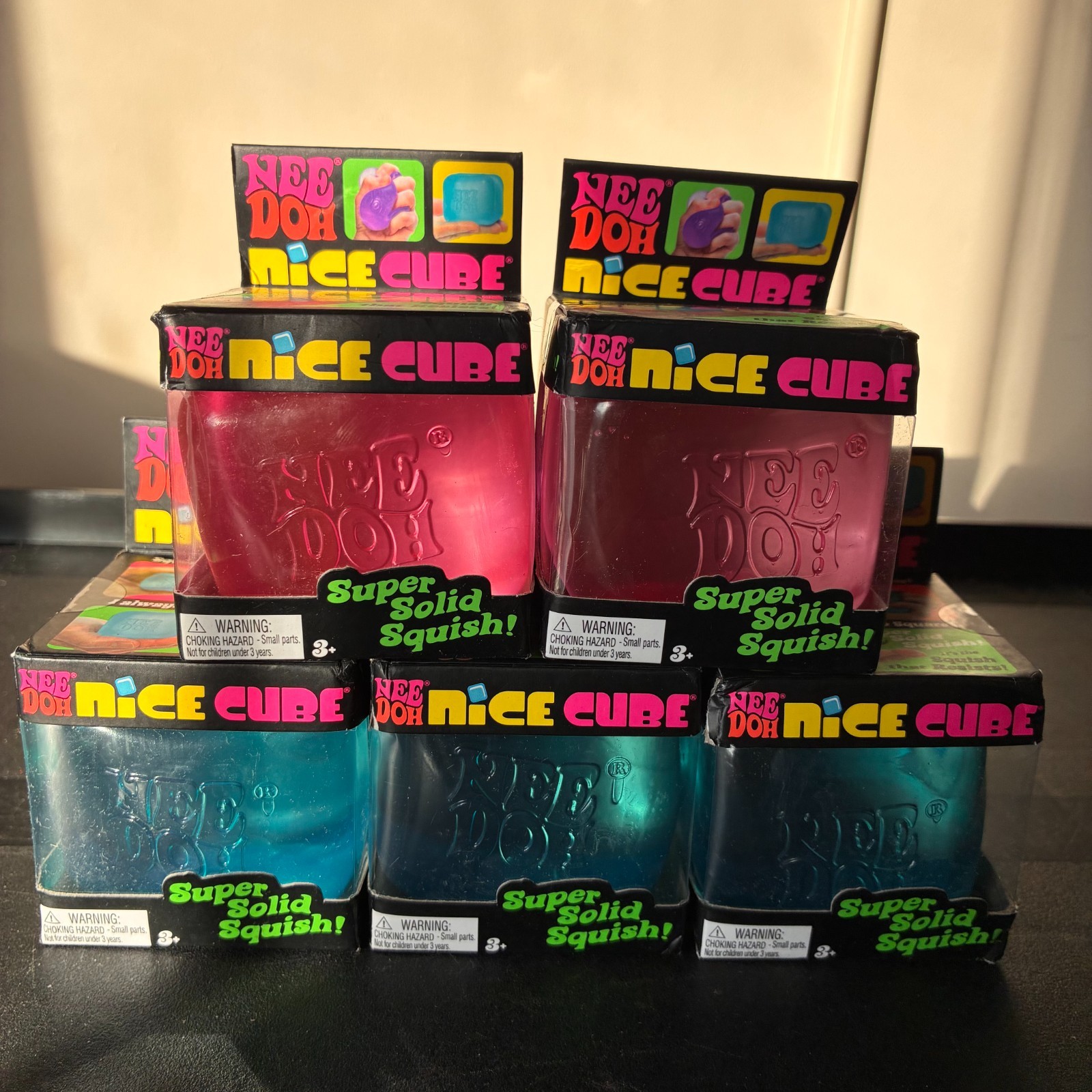 NeeDoh Schylling Bundle Lot 11 Nice Cube, Groovy, Twirl Mini Squishy Fidget New