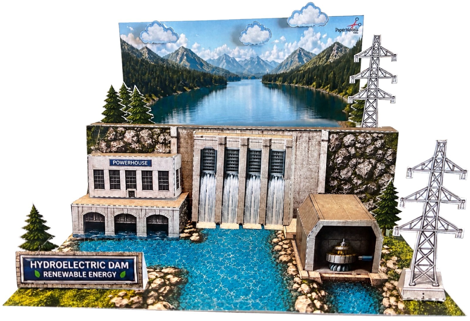 Hydro-Electric Renewable Energy Paper Model -Series
