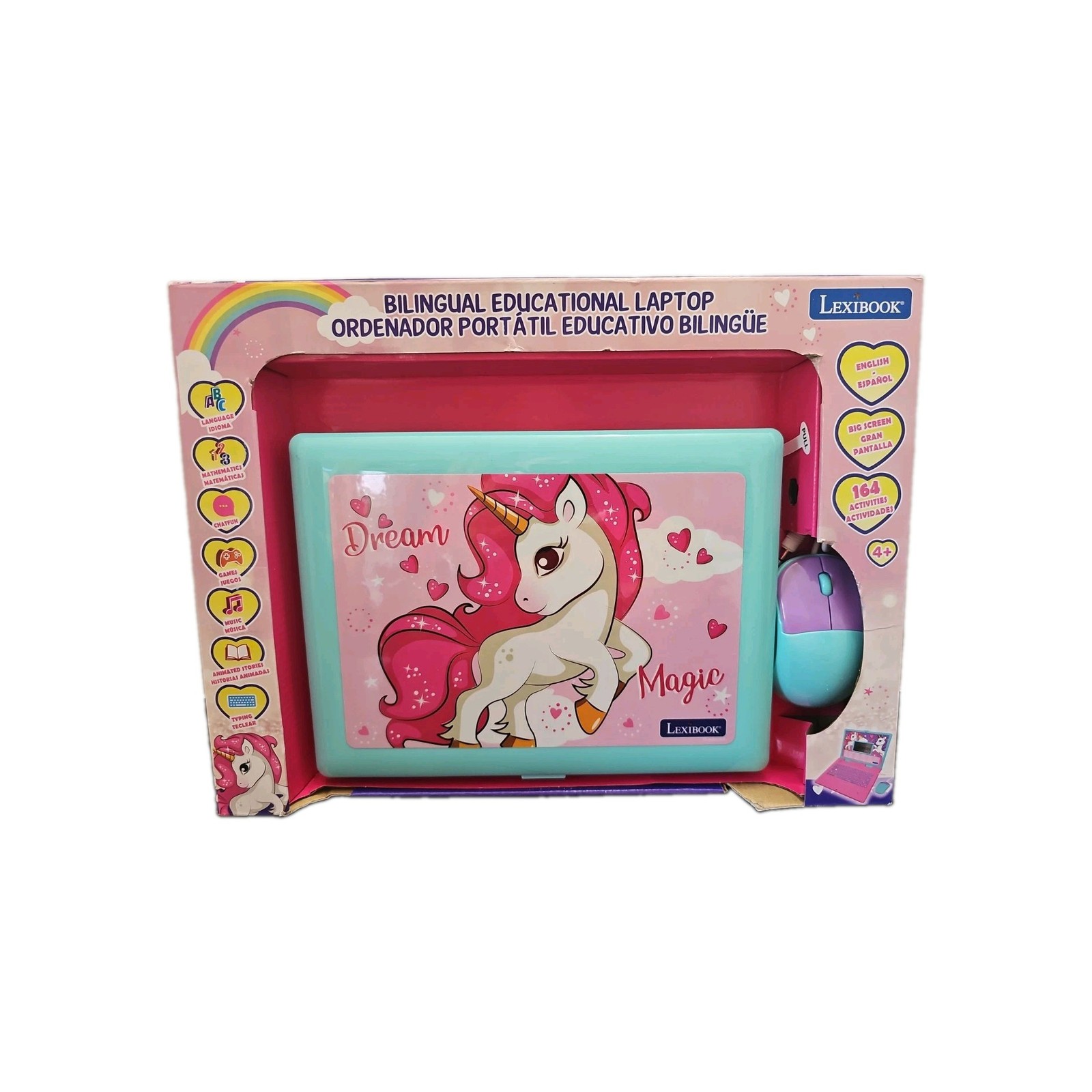 LEXiBOOK – Unicorn Educational and Bilingual Laptop Spanish/English NEW