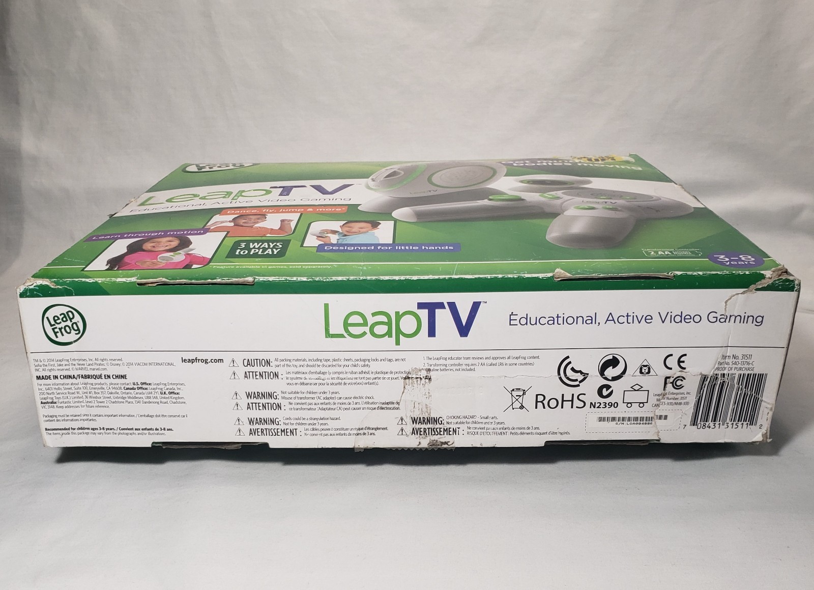 Leap Frog Leap TV Educational Video Gaming System + Nickelodeon Paw Patrol Game