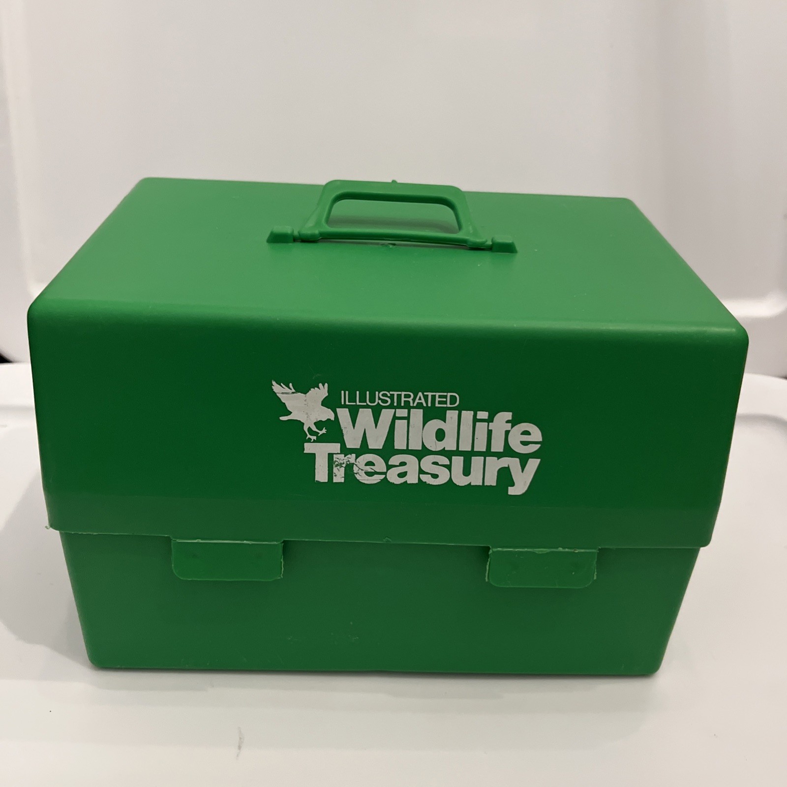 VINTAGE 1970s ILLUSTRATED WILDLIFE TREASURY Box With Animal Info Cards Learning