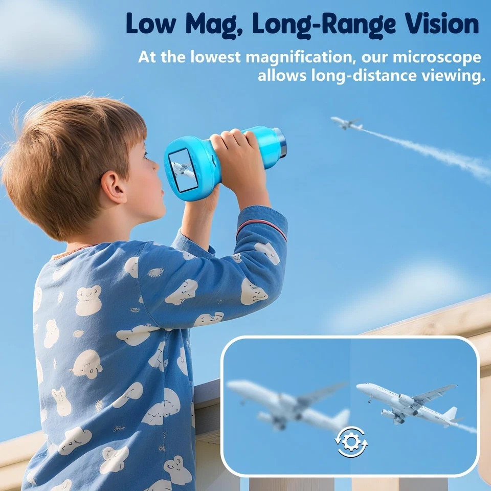 1000X Handheld Microscope for Kids, 4K 2.4″ Screen Digital Kids Microscopes w…