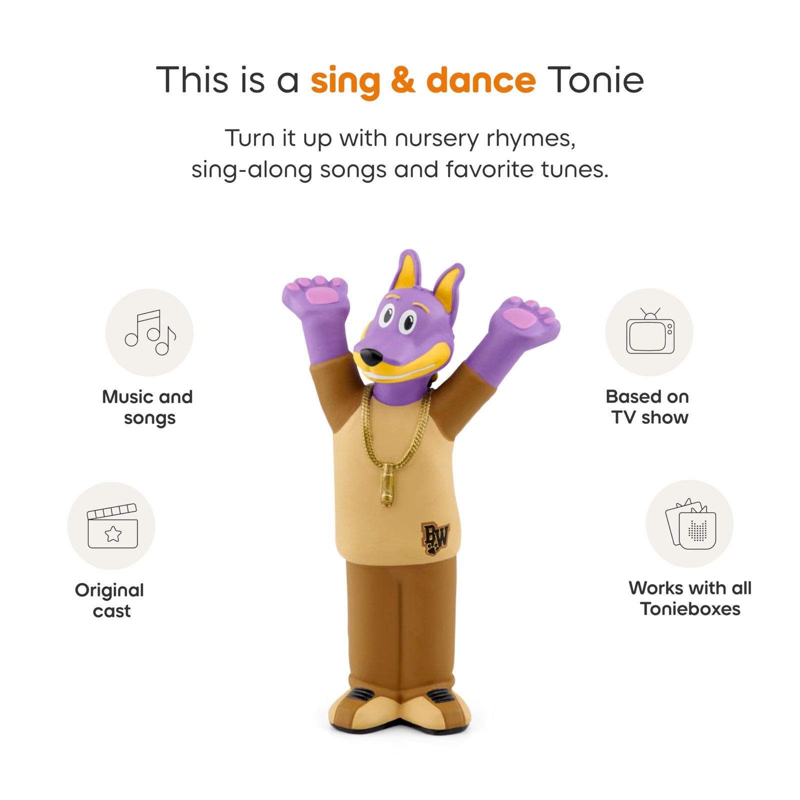 Tonies Doggyland Bow Wizzle Audio Toy Figurine for Toniebox – Snoop Dogg