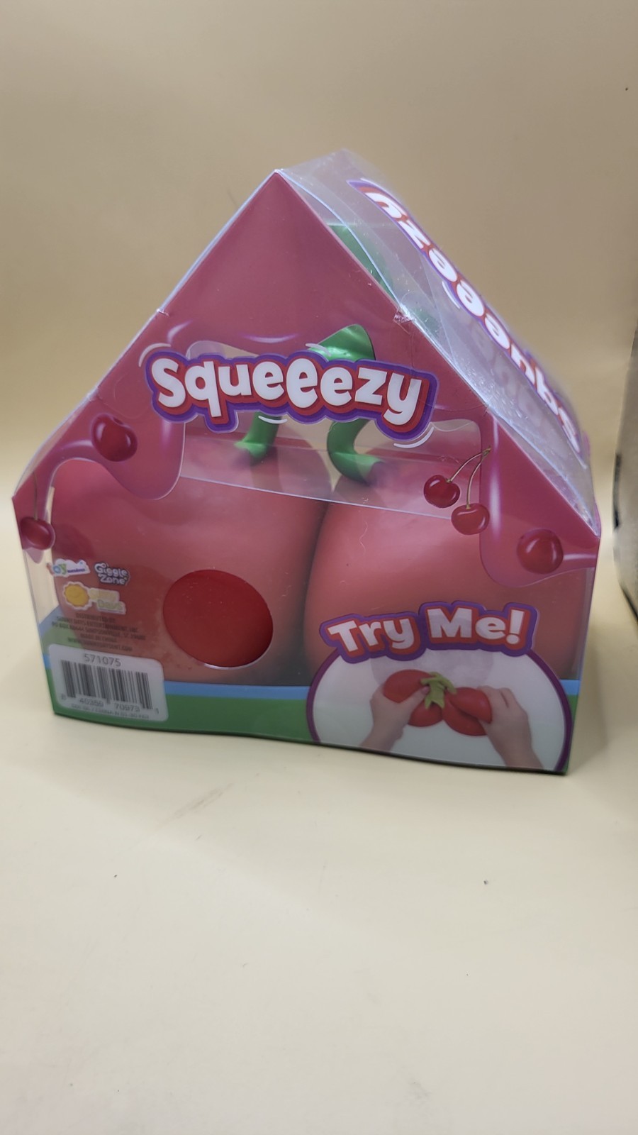 Squeezy Cherry Red/Green Tactile Squeeze Toy Ages 3-4 MPN 571075