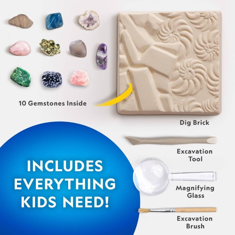 Gemstone Dig Kit: Educational Science & Geology Activity for Grades 1-9