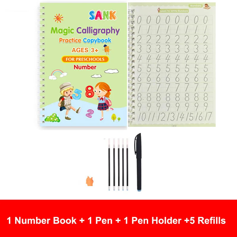 Sank Magic Reusable Calligraphy Copybook for Kids – English Version
