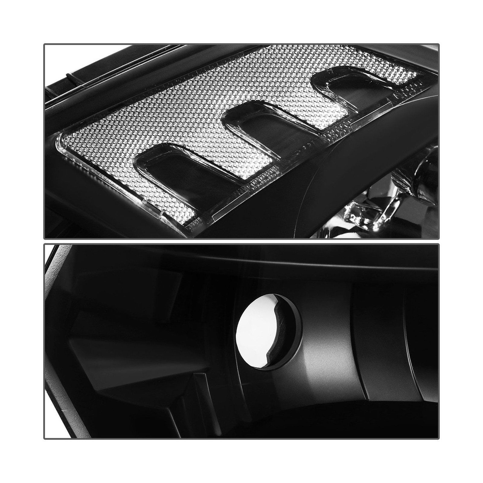 DNA Motoring HL-OH-DR09QUA-BK-CL1 Black Housing Headlights Replacement Compat…