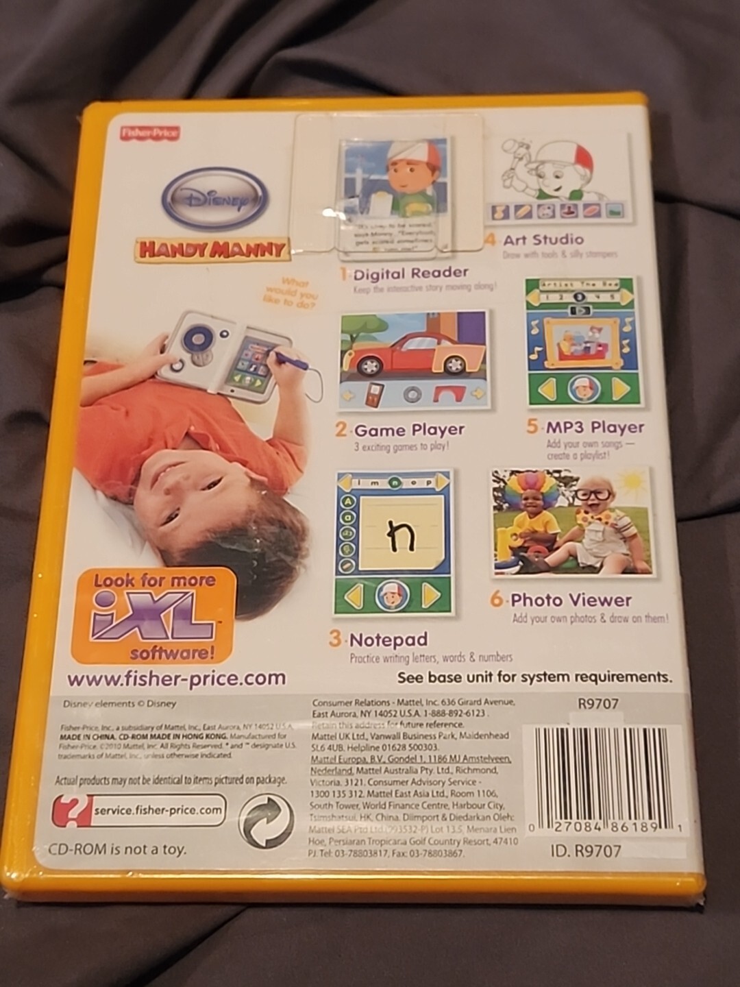 Fisher Price iXL Learning System Handy Manny Ages 3-7 6 ways to Play