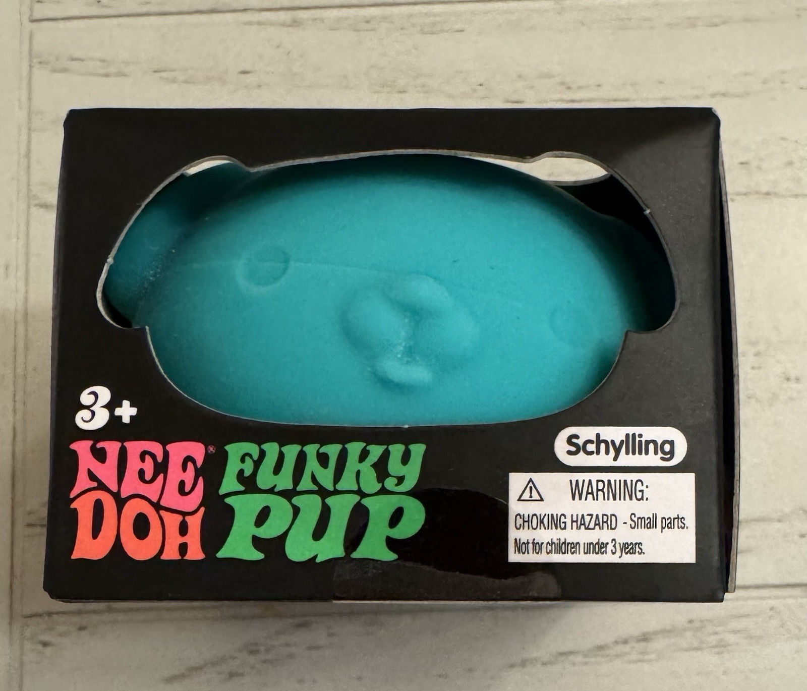 NIB Sealed Needoh Funky Pup Teal – Squishy Stress Relief Toy Schylling
