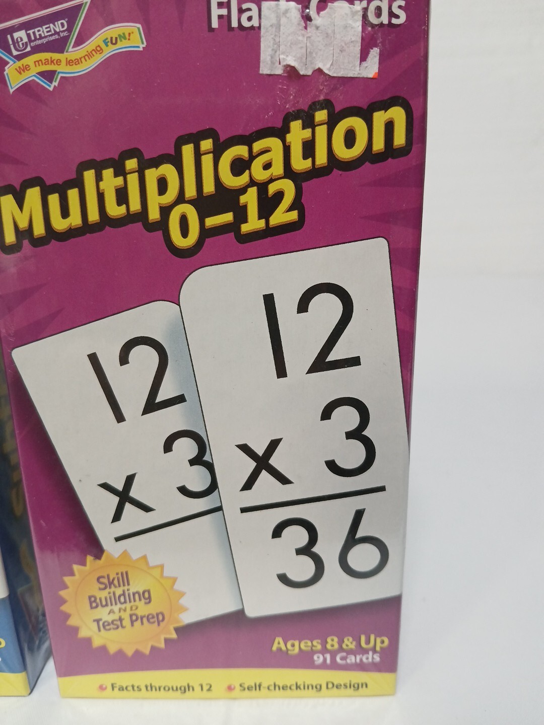 New Vintage 1997 Trend Flash Cards Subtraction & Multiplication 91 Cards