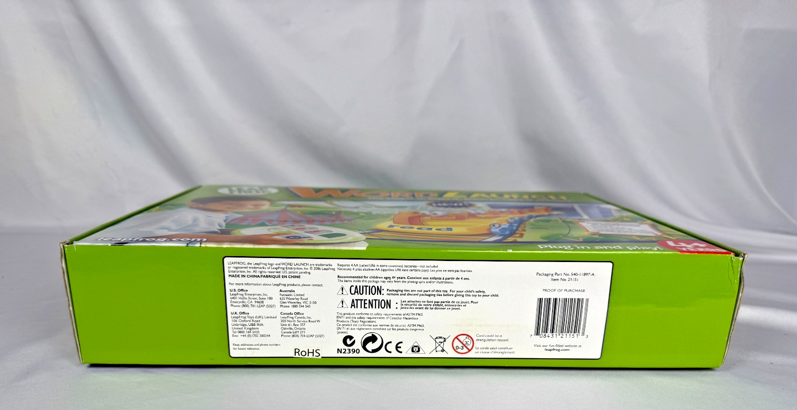 LeapFrog Word Launch – Reading Learning System TV Plug & Play Kids Game – New