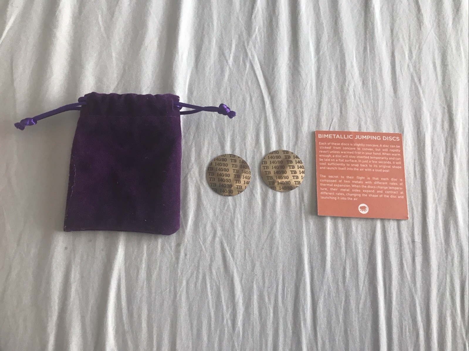 Vsauce The Curiosity Box INQ’S Bimetallic Jumping Discs Metal Spring 2021 OOP