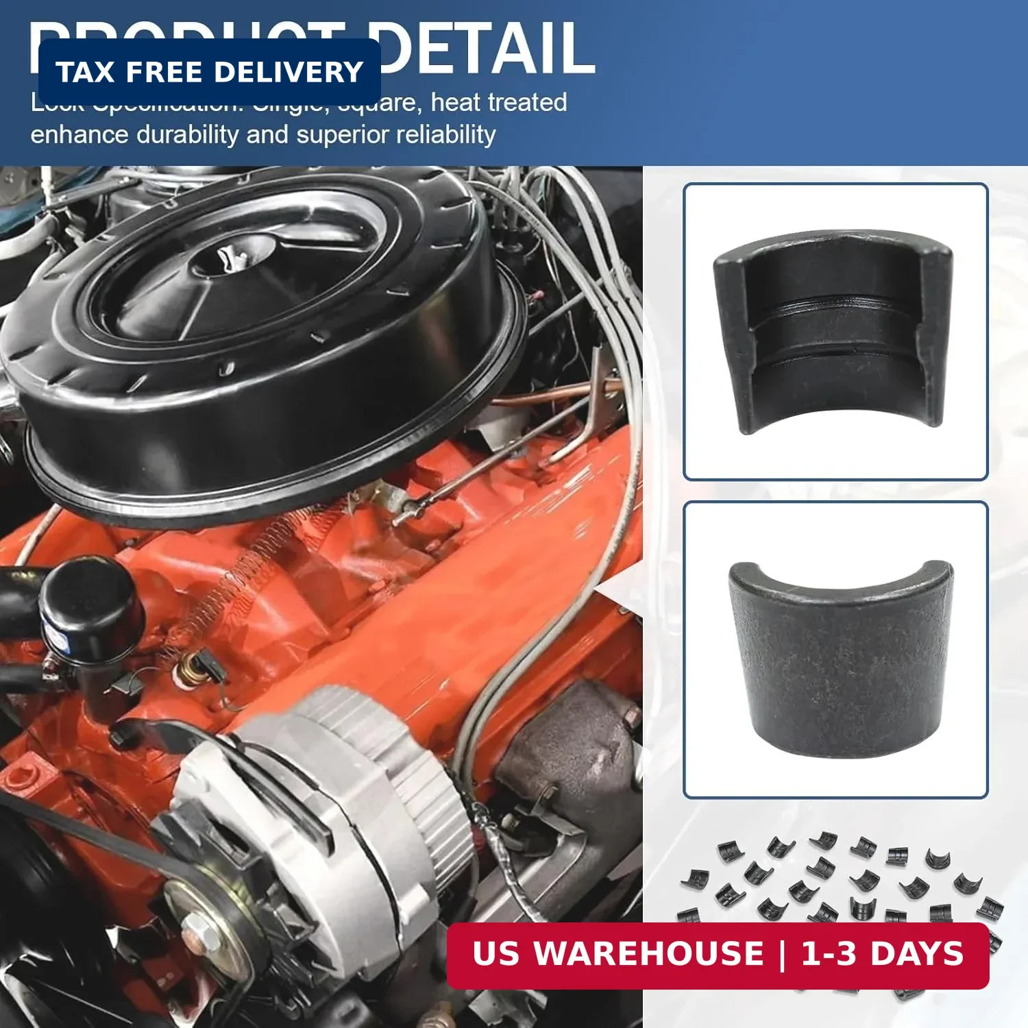Z28 Style Valve Spring Retainer Lock Set Compatible with Chevy 400 350 327 307 3