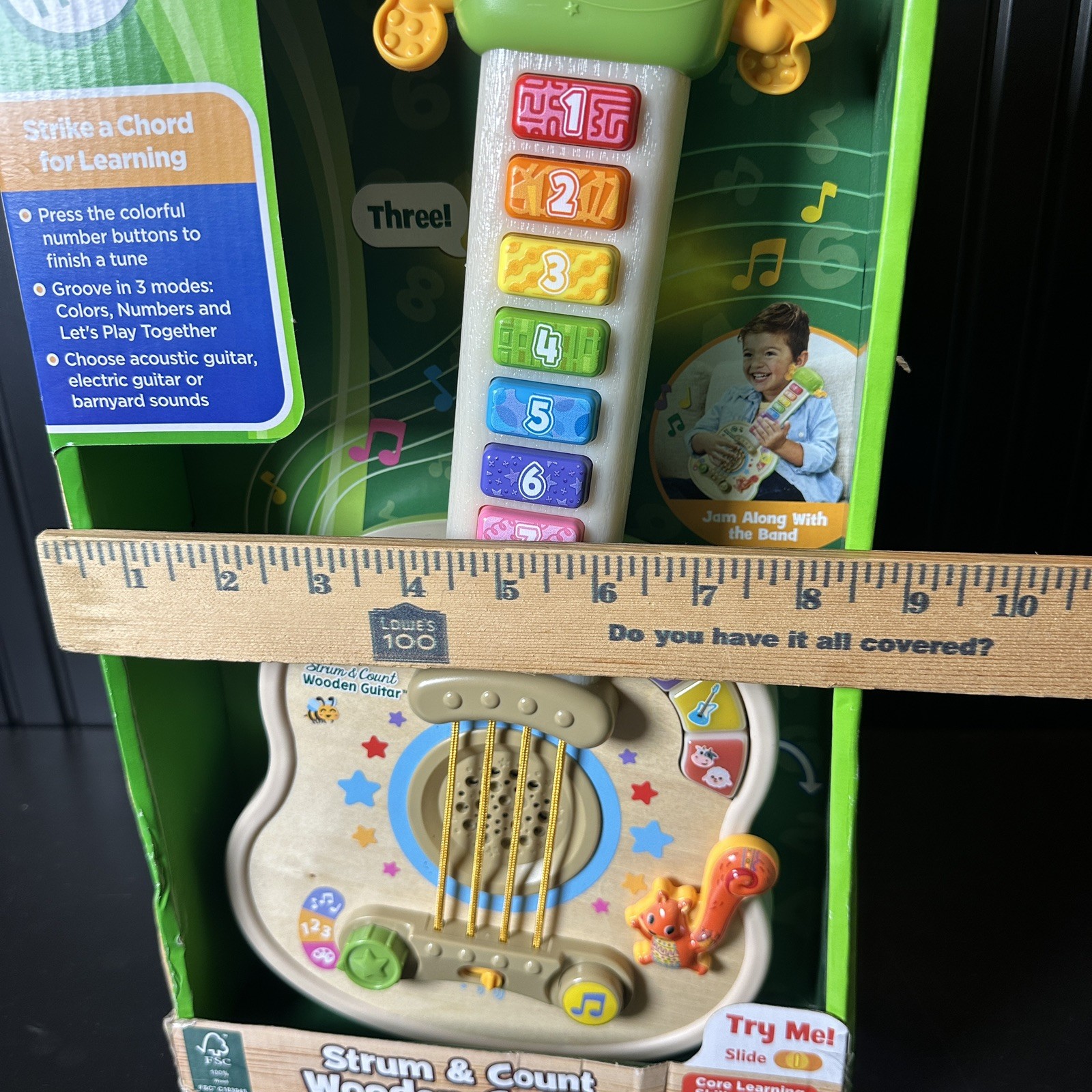 NEW LeapFrog Strum & Count Wooden Guitar for kids girls & boys