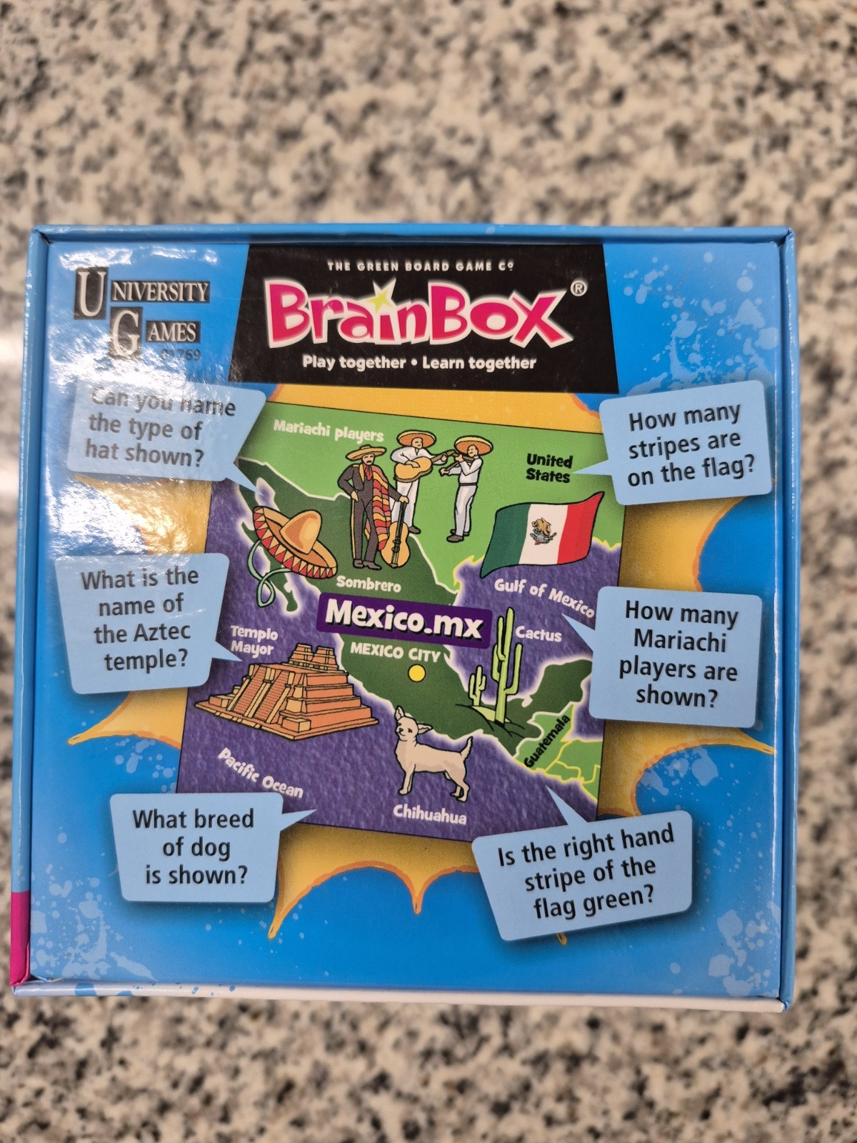 University Games BrainBox Trivia Game THE WORLD Edition, New, Ages 8+