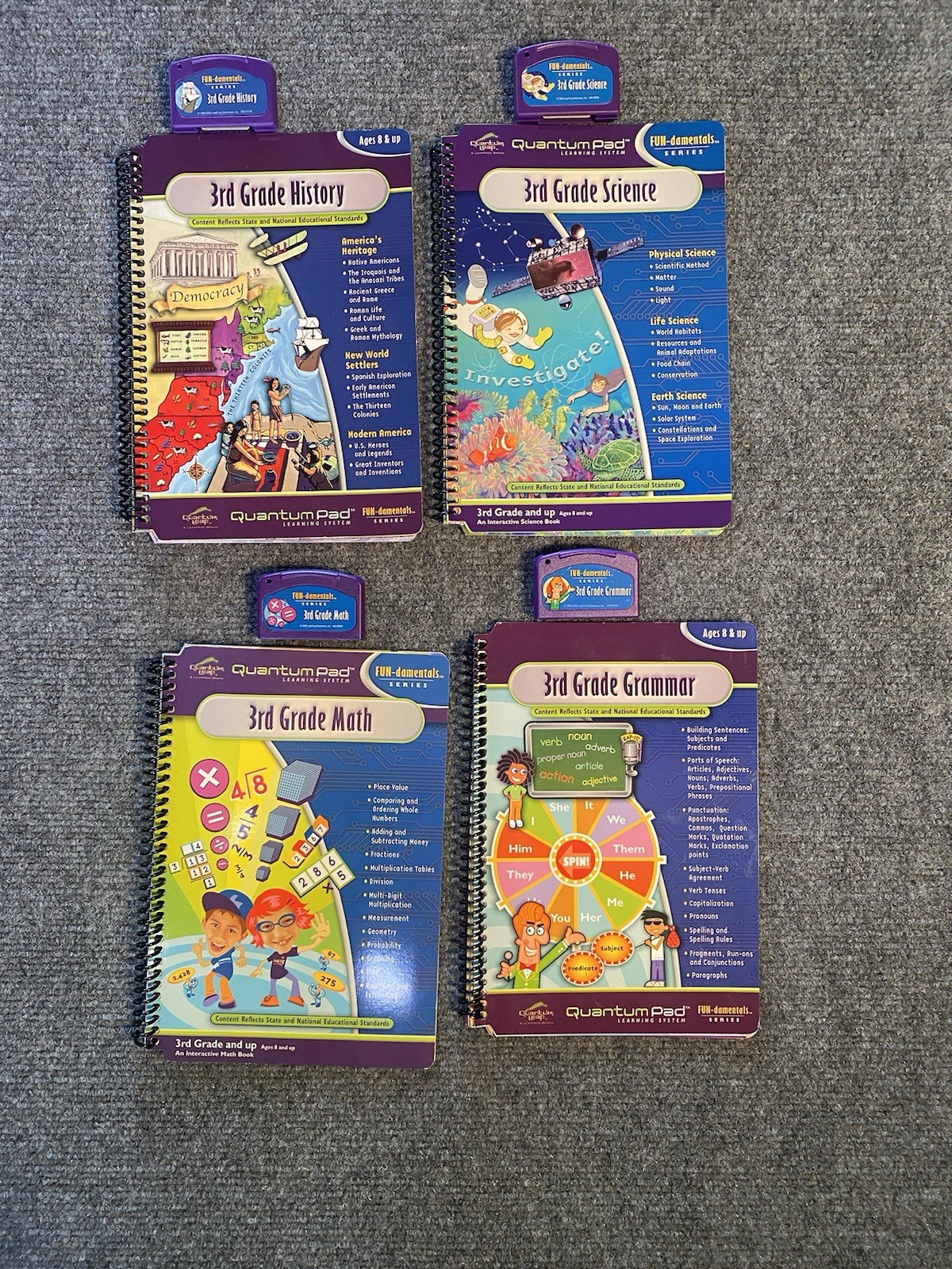 Quantum Leap Pad Leapfrog 3rd Grade Math, Science, Grammar, History BkCartridge