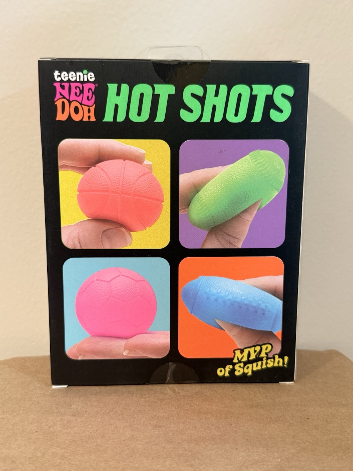 Teenie NeeDoh Hot Shots 4 Pack Squishy Fidget Stress Balls