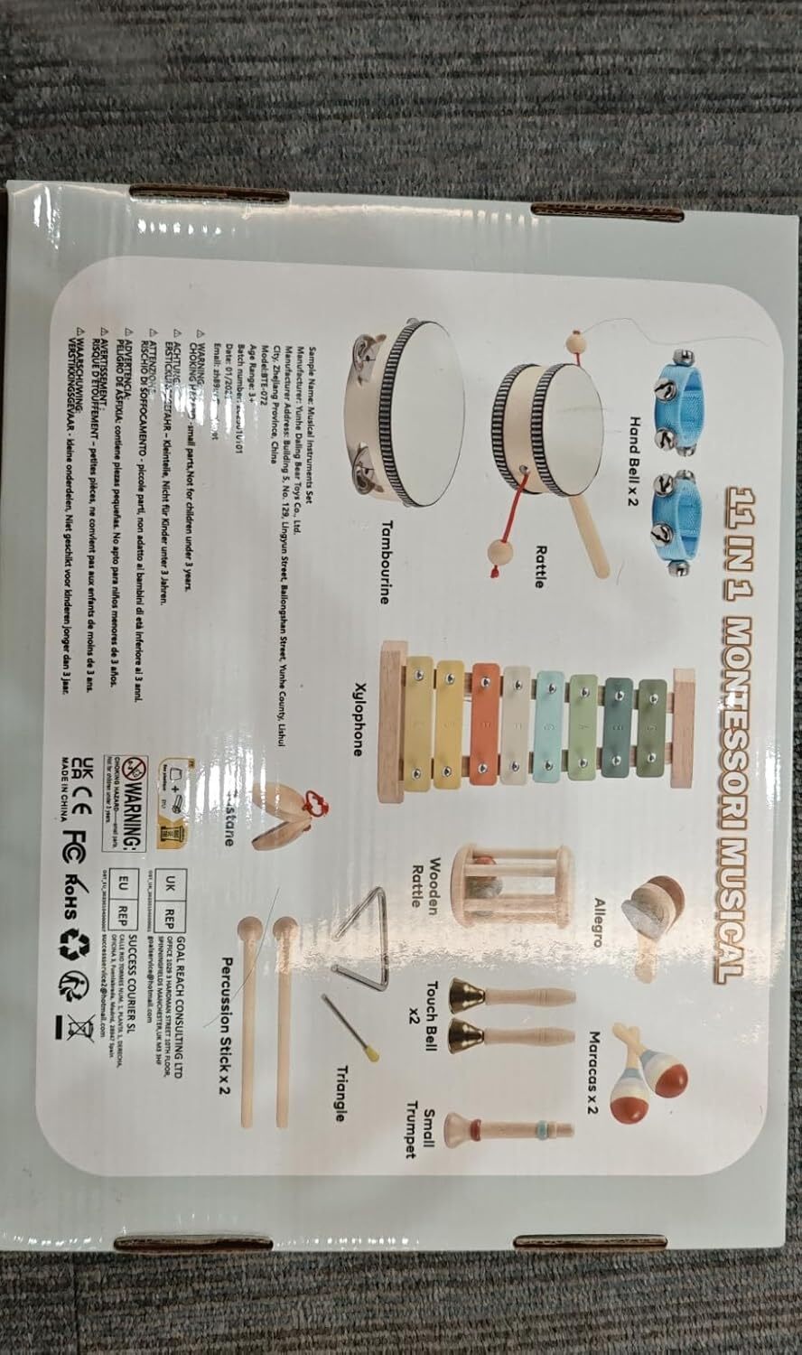Wooden Neutral Colors Percussion Instruments Toy with Modern Boho Xylophone Gift