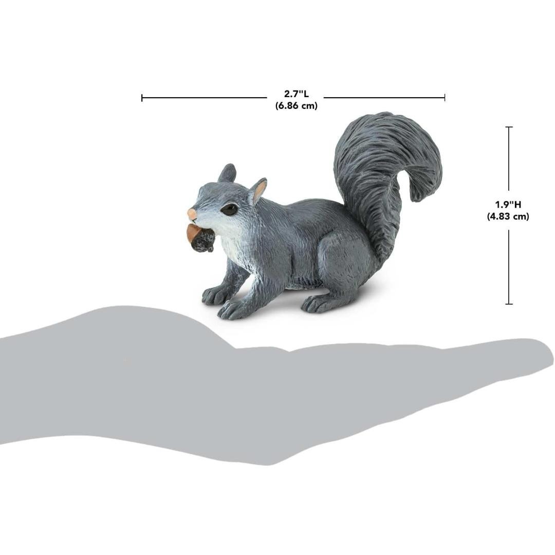 Gray Squirrel Figurine – Woodland Wild Animal Toy Figure – NEW Safari Ltd 296129