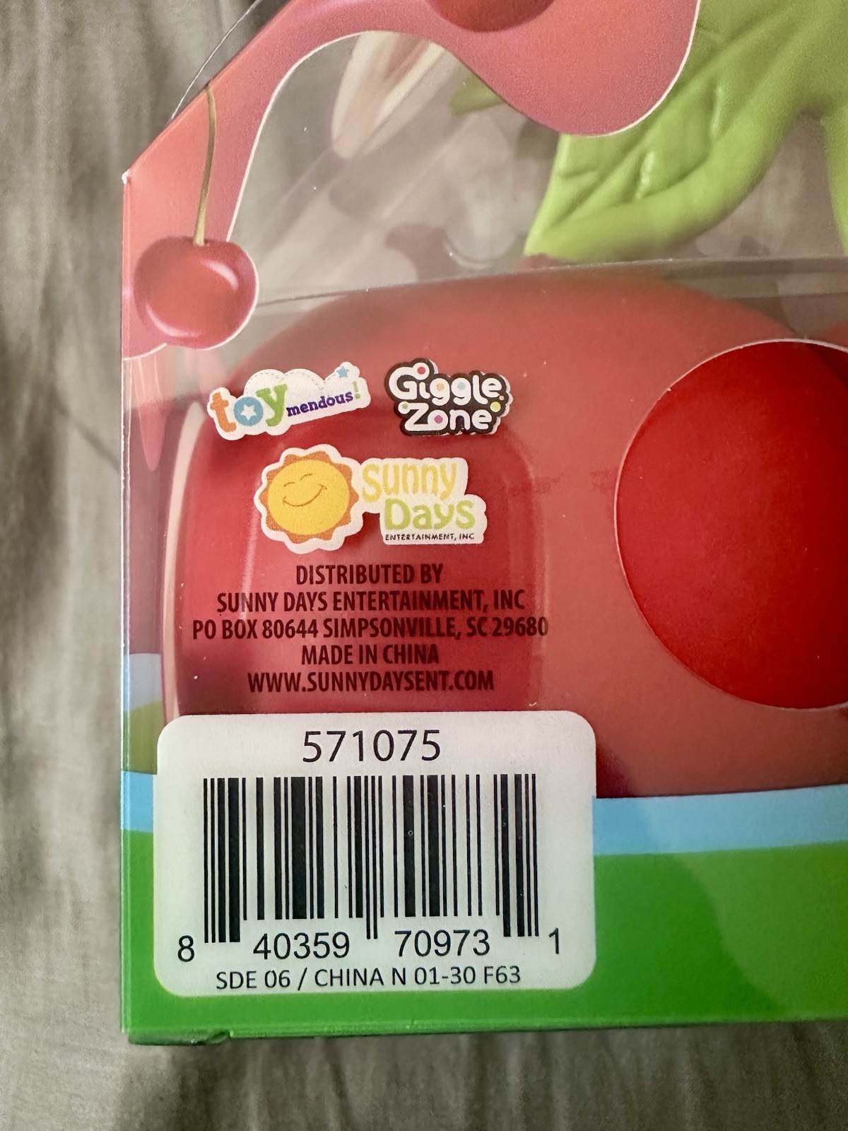 Squeeezy Squishy Sunny Days Toymendous Cherries JUMBO Squeeze Toy Rare Viral