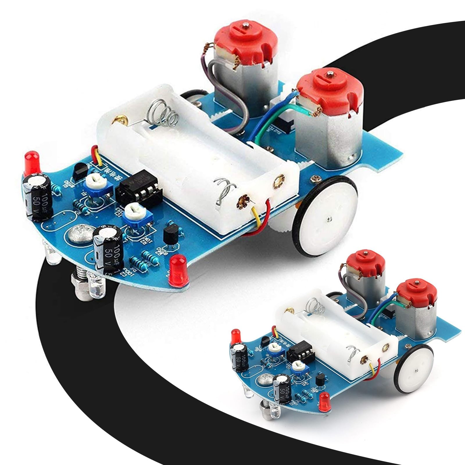 2 Pack Line Following Robot Car Kit, Beginners Smart Car Soldering Practice K…