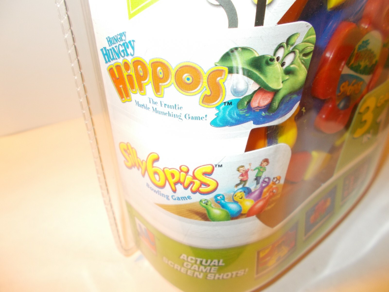 2007 TV Board Games 3 in 1 Hungry Hippos,Silly 6 Pins,Match ‘Em-Plug N’ Play New