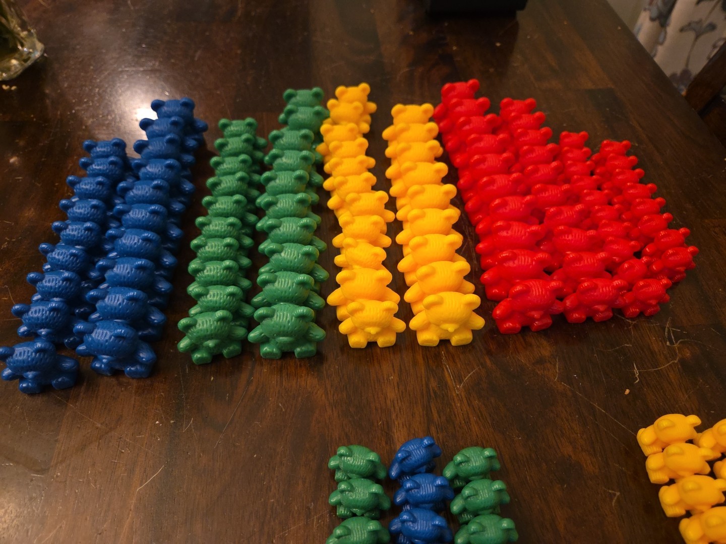 Plastic Multi Color Teddy Bear Counters 200+