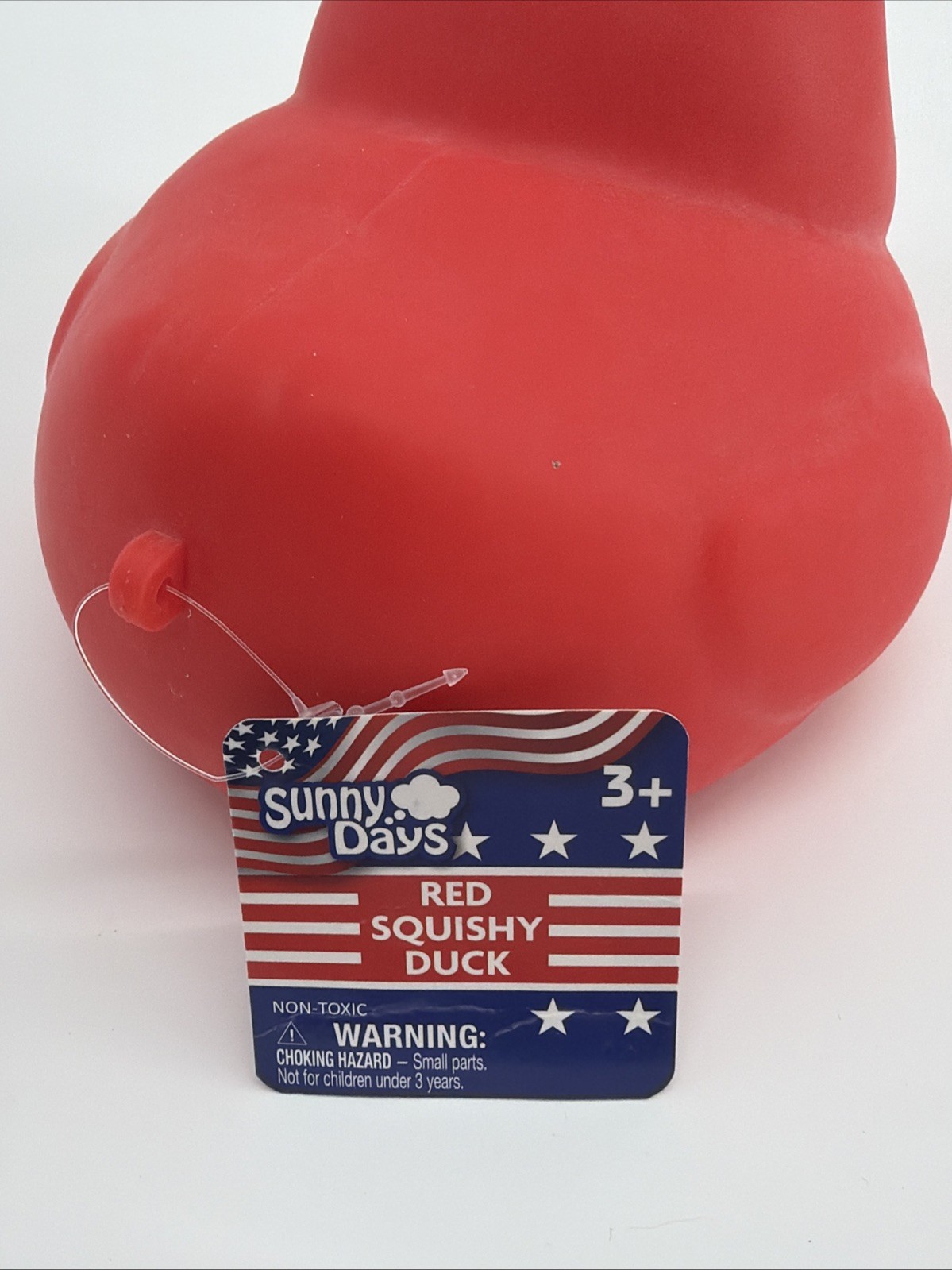Sunny Days Jumbo Red Squishy Duck Stress Toy New Sealed