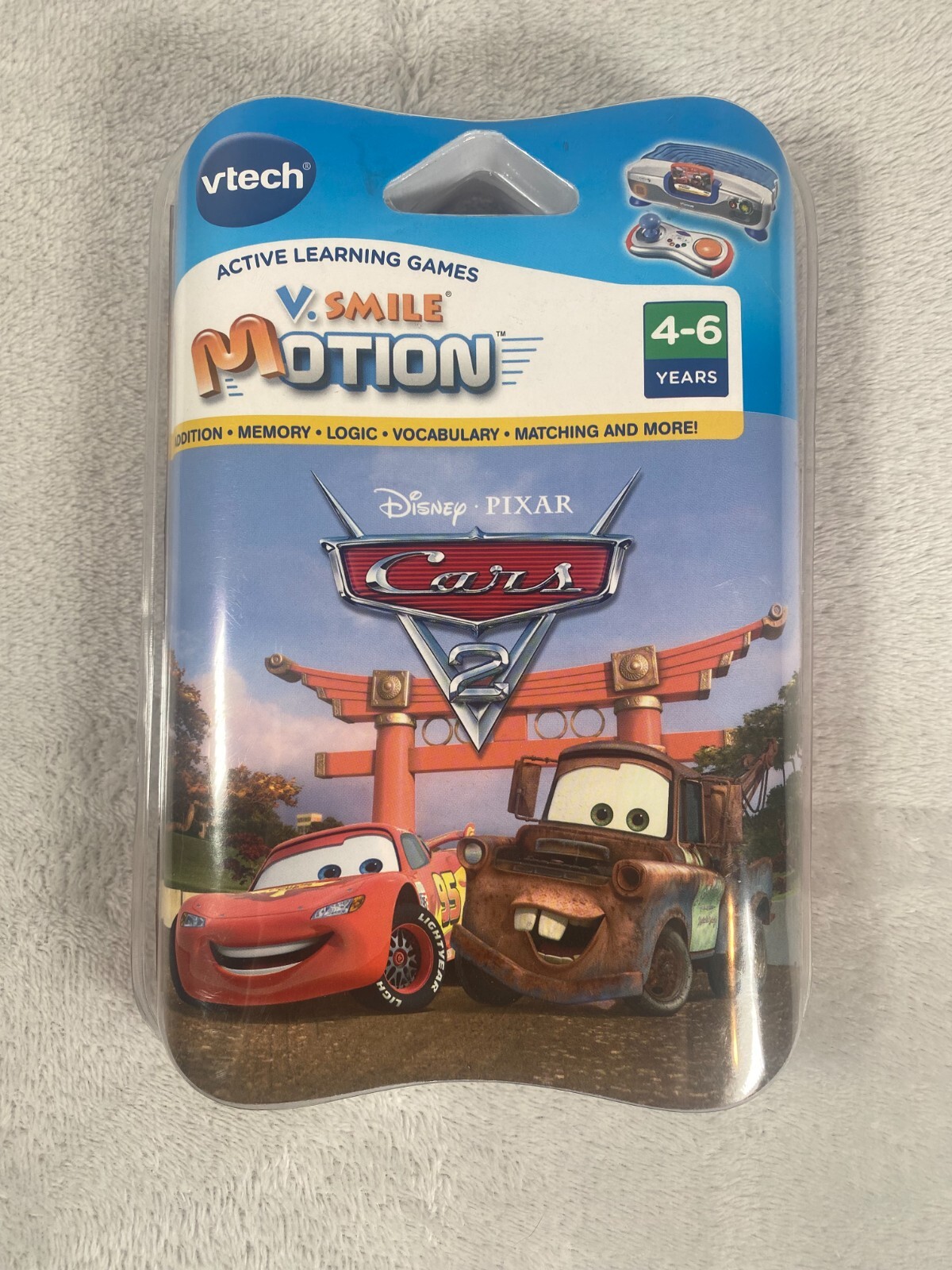 V Tech V Smile Motion Cyber Pocket Cartridge Disney Pixar Cars 2 Game **NEW**