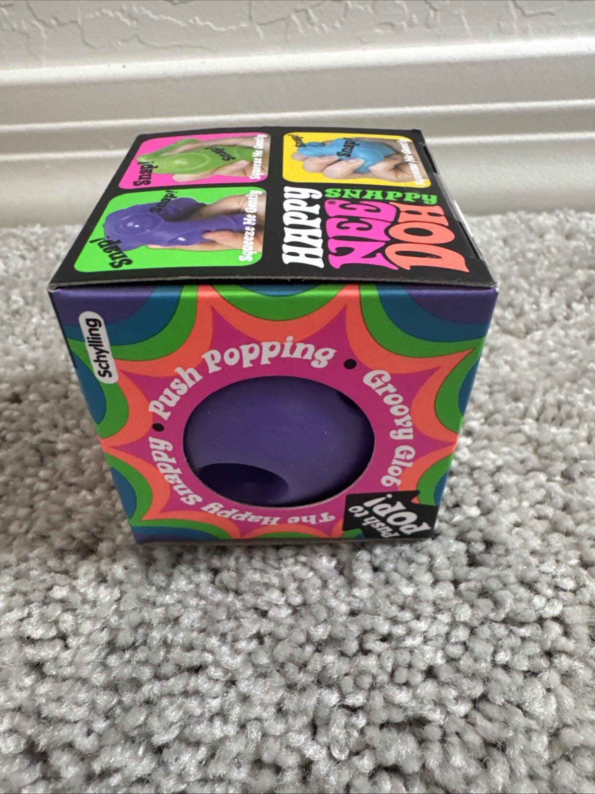 RARE PURPLE Happy Snappy Push Popping Groovy Glob Air Filled NEEDOH Push POP