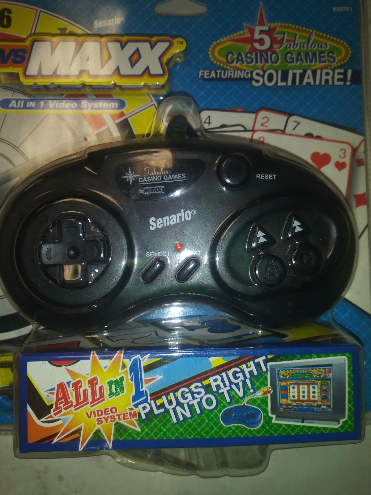 VS Maxx Plug and Play 5 Casino Games All in 1 TV Video Game – Poker Roulette