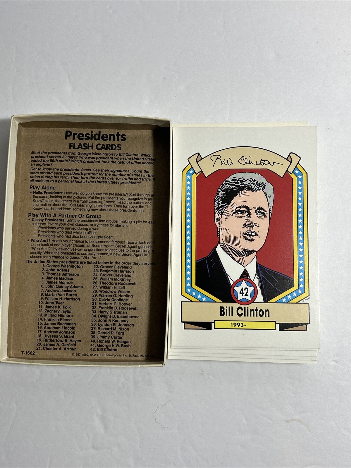 Trend Presidents of the United States Fun-To-Know Flash Cards 1992 T-1662