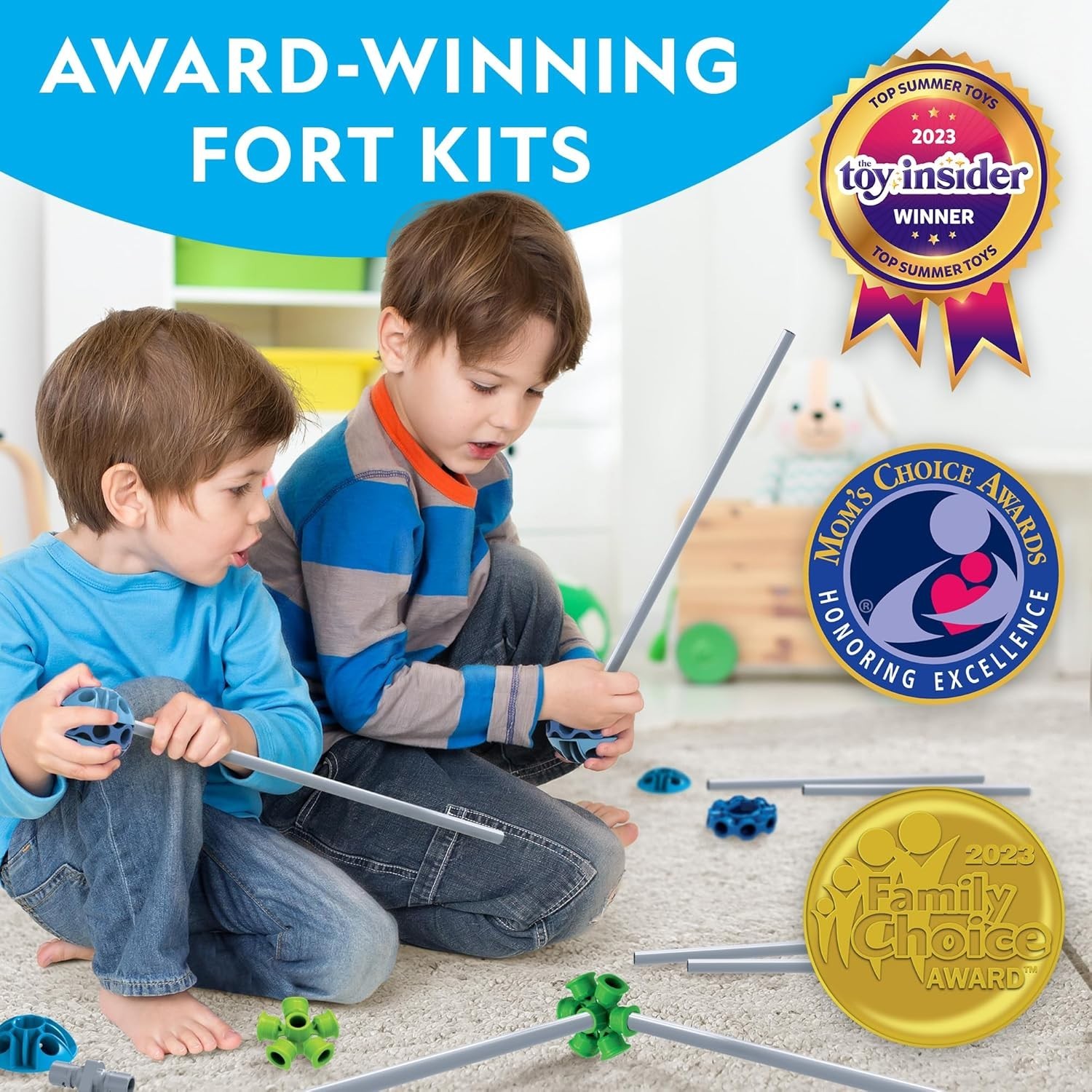 NATIONAL GEOGRAPHIC Kids Fort Building Kit – 135-Piece Indoor Fort … Fast Ship