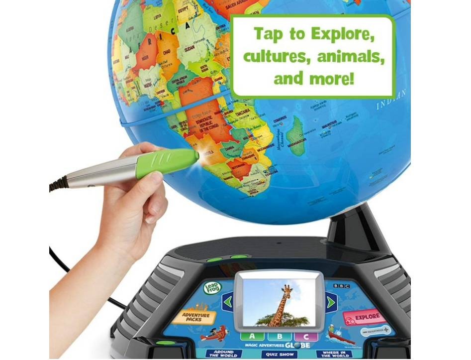 LeapFrog Magic Adventures Globe W/LCD Integrated Video Screen Display 80-605400
