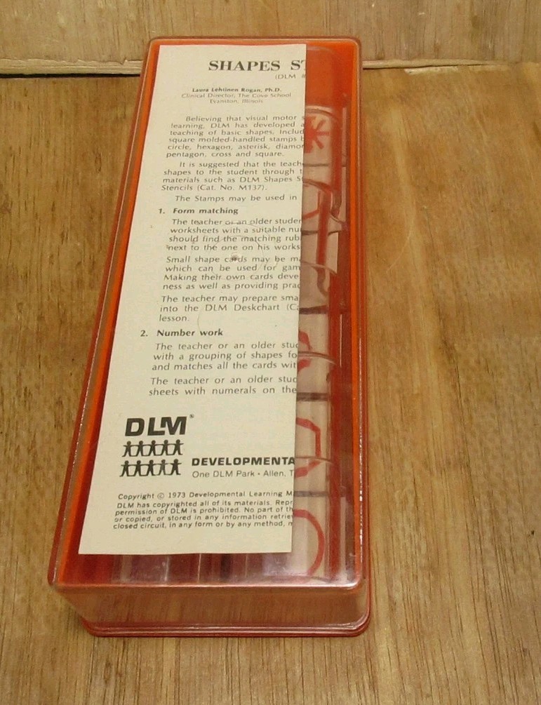 Vintage 1973 Developmental Learning Materials Shapes Stamp Set M200 Unused