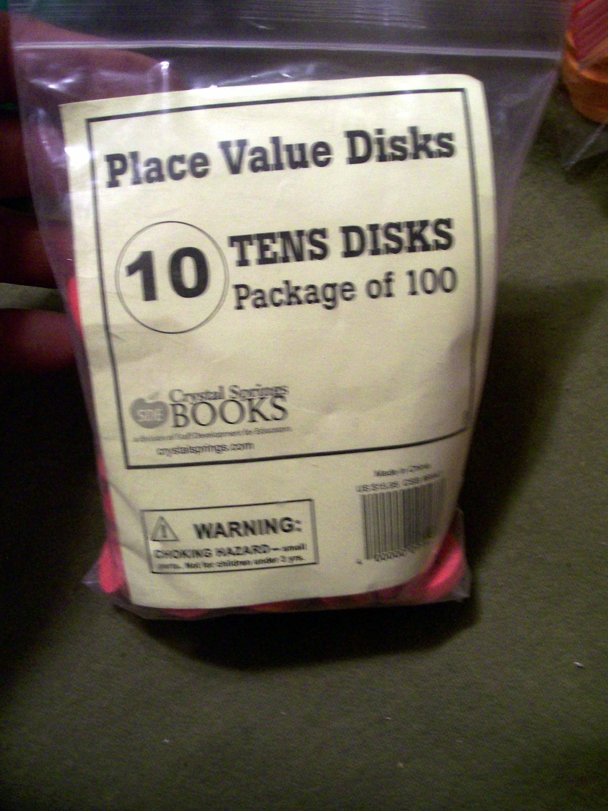 SDE Singapore Math Place Value Foam Disks 100 Tens Set (NIP) Grades1-4