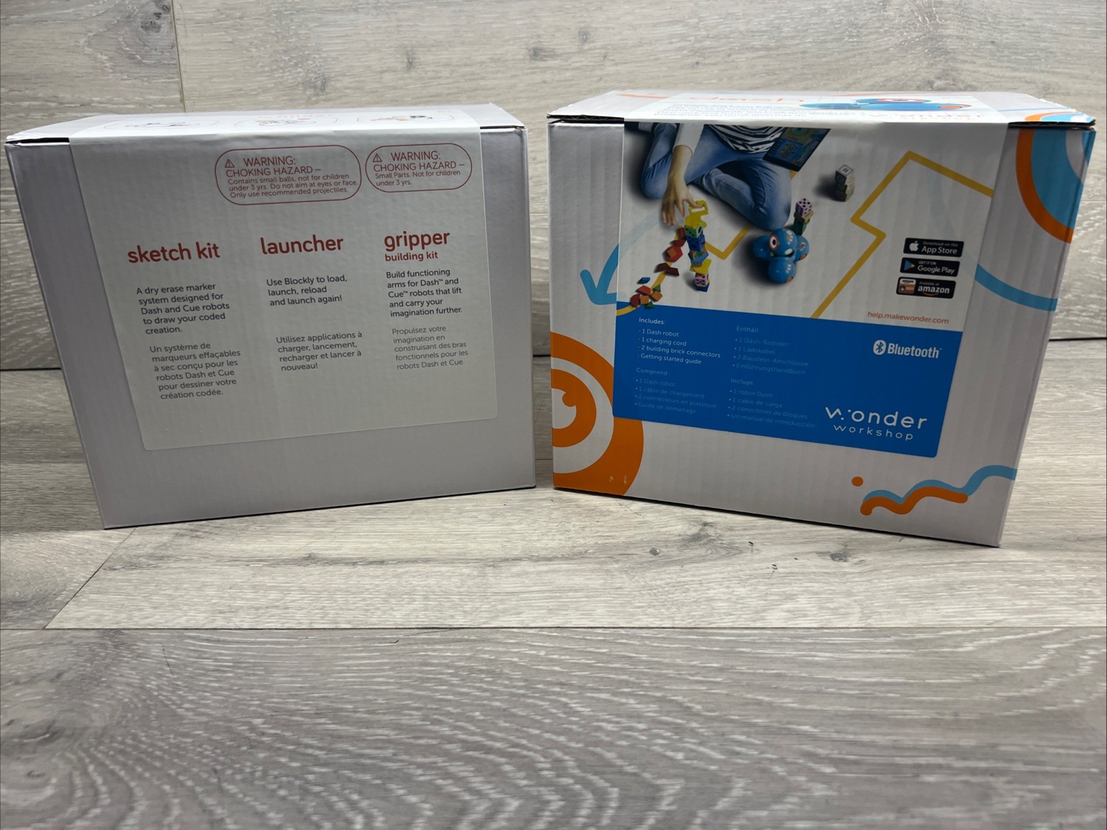 Wonder Workshop Dash DA03 Robot Bundle Sketch Launcher Gripper Kits New Sealed