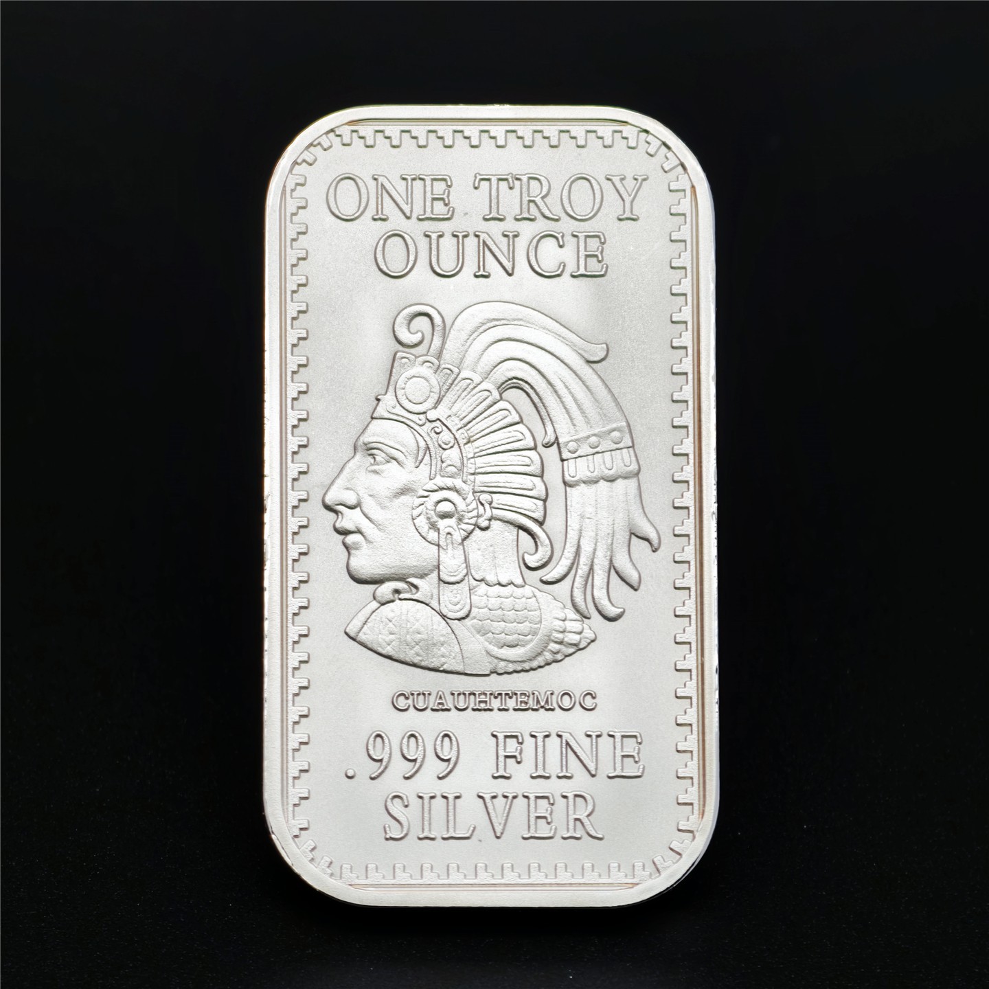 Aztec Calendar Silver Bar – 1 oz Silver – Mayan Tenochtitlan Mexico