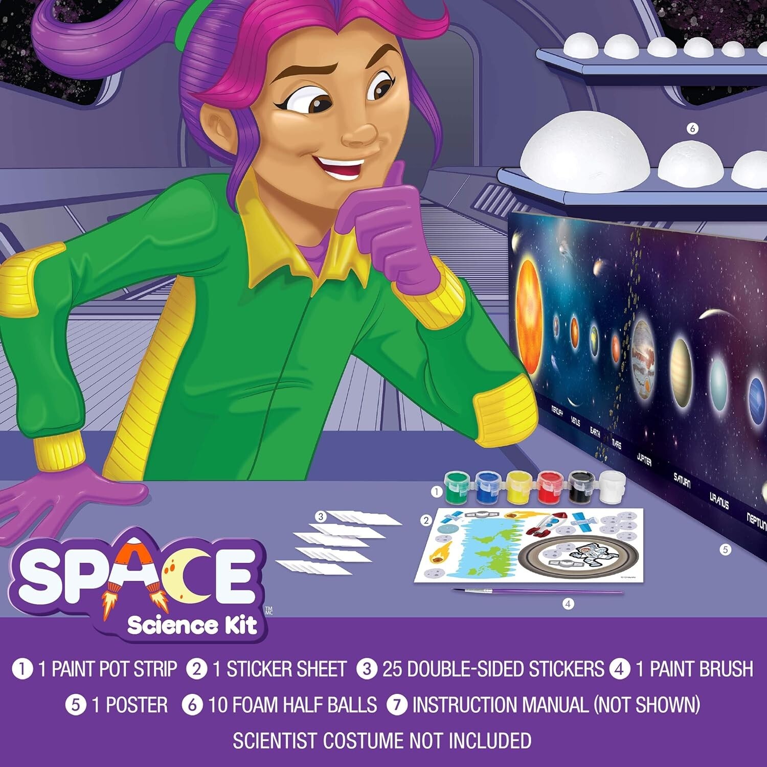 Crayola STEAM Solar System Science Kit Educational Toy Gift for Kids Ages 7 – 10