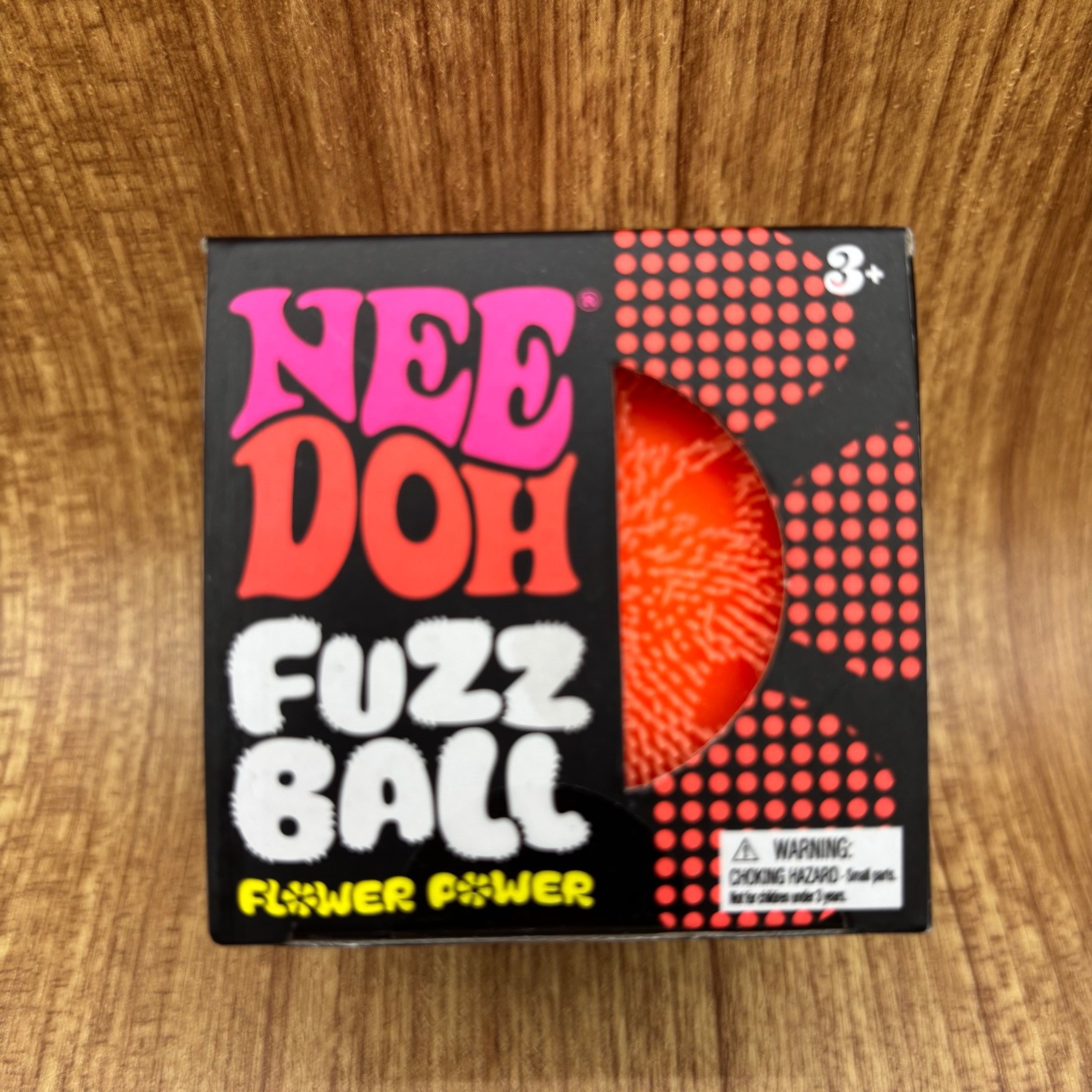 NeeDoh Fuzz Ball Flower Power Kids Unisex OS Orange Velvet Squeeze Sensory NEW