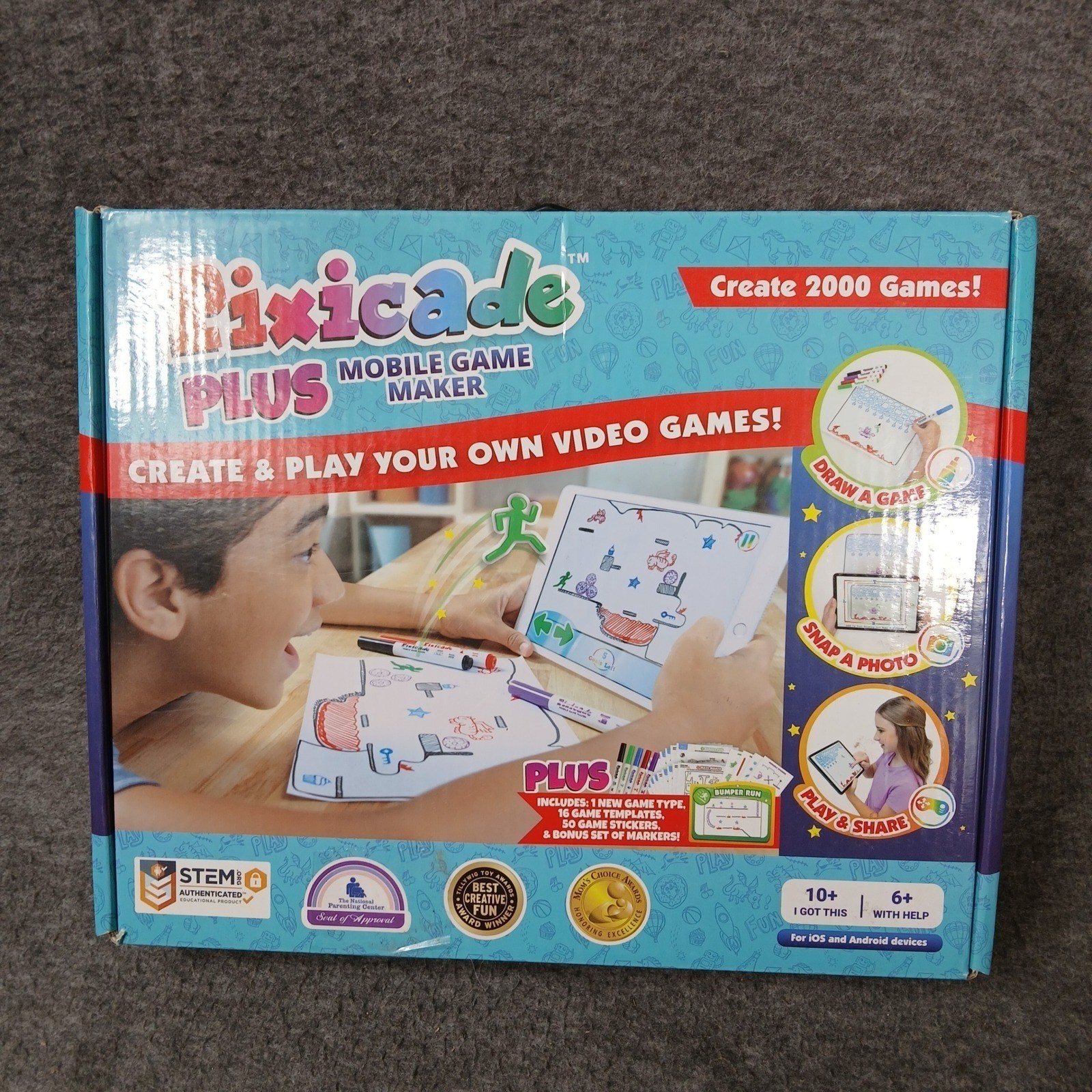 Pixicade Plus Mobile Game Maker STEM Art Kit BitOGenius PXC02106 Create 2000