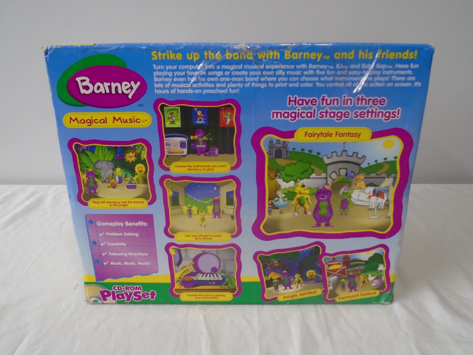 Barney Magical Music CD-ROM Playset [ Lyons & Hasbro 2000 ] [ Brand New ]