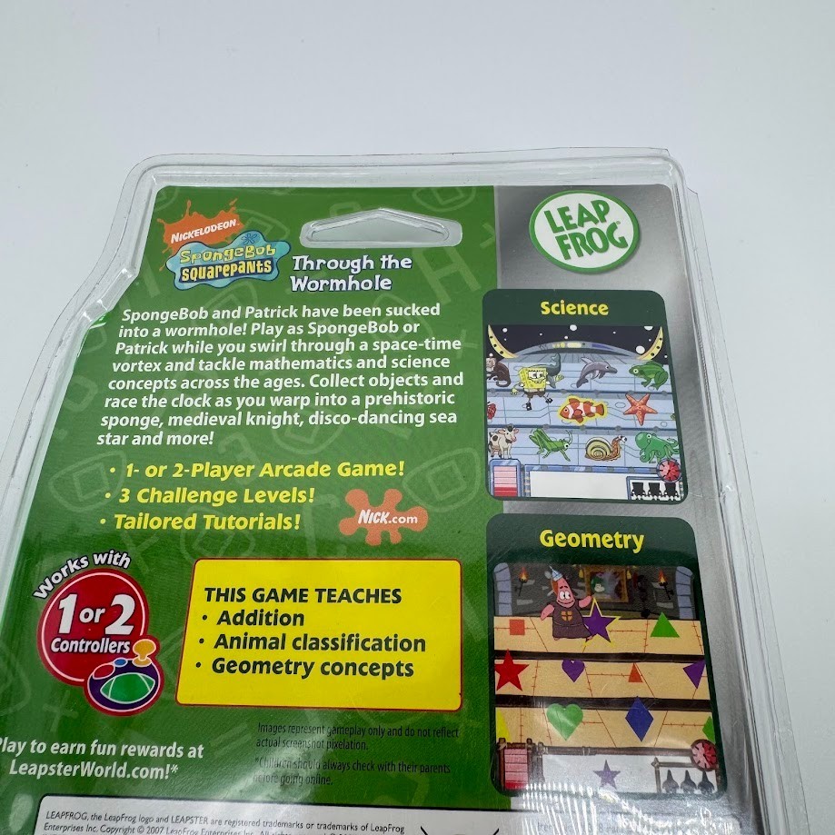 LeapFrog Leapster SpongeBob SquarePants Through the Wormhole Game – NEW/SEALED