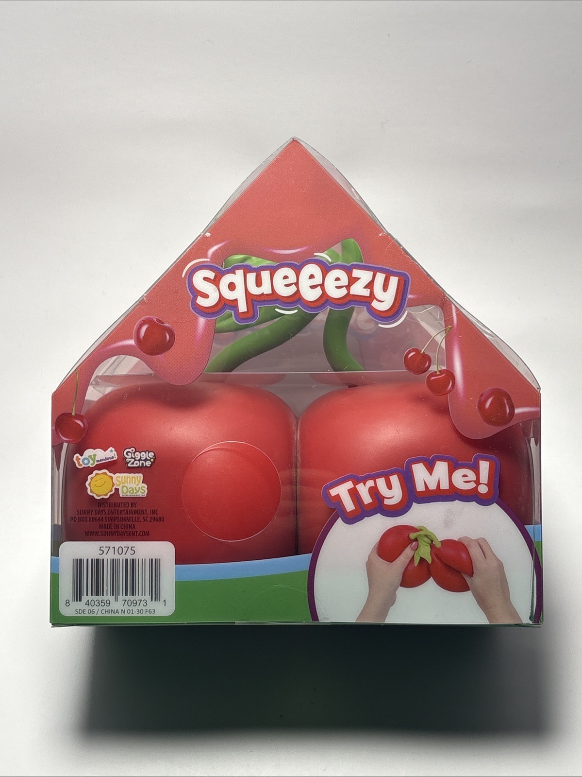NEW Squishy Sunny Days Toymendous Cherries 5.5 Inch Squeezy Cherry Rare Viral 🍒
