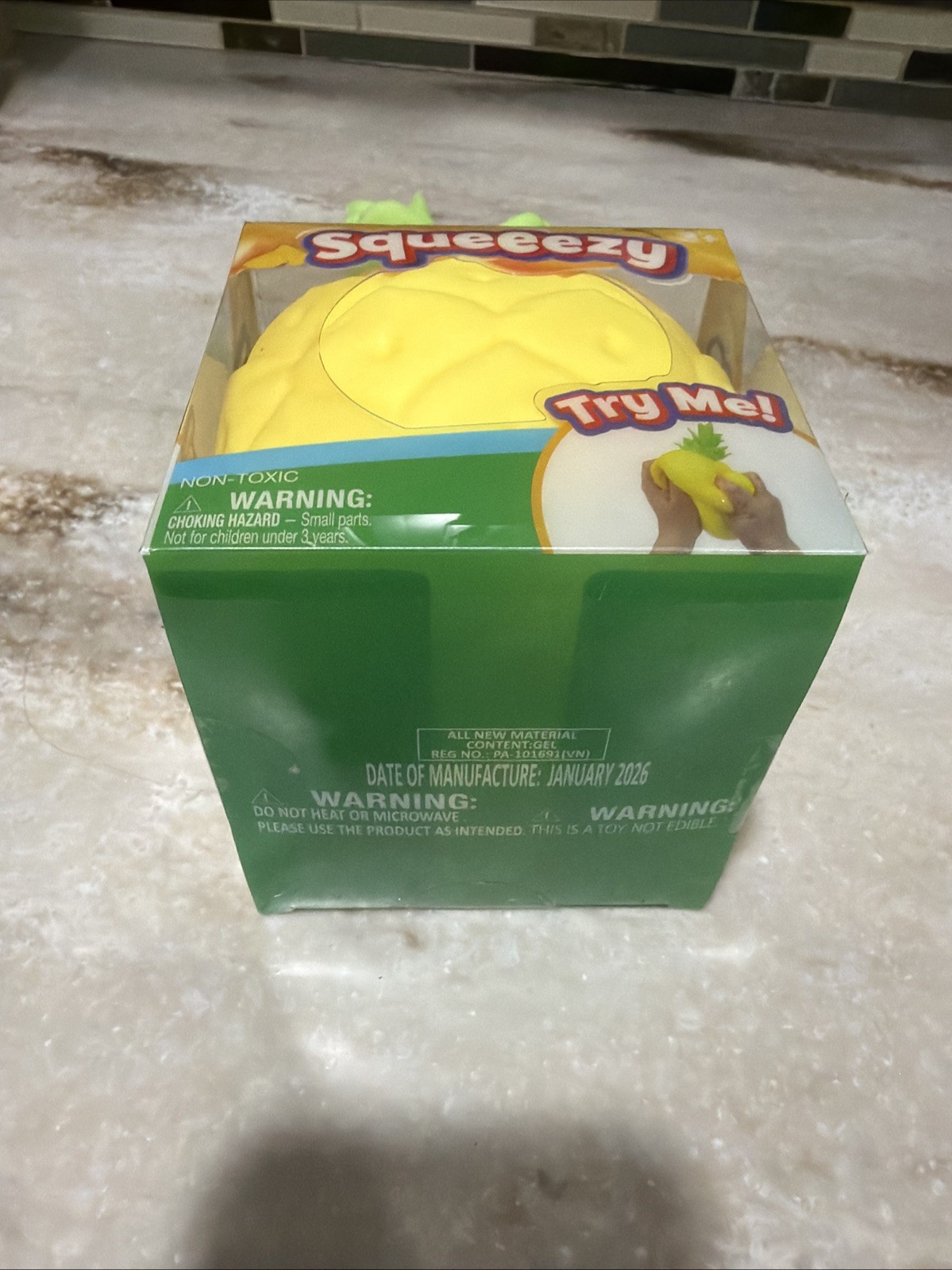 Sunny Days Squeeezy Viral Pineapple Sensory Fidget Toy New Sealed Shipped Fast!
