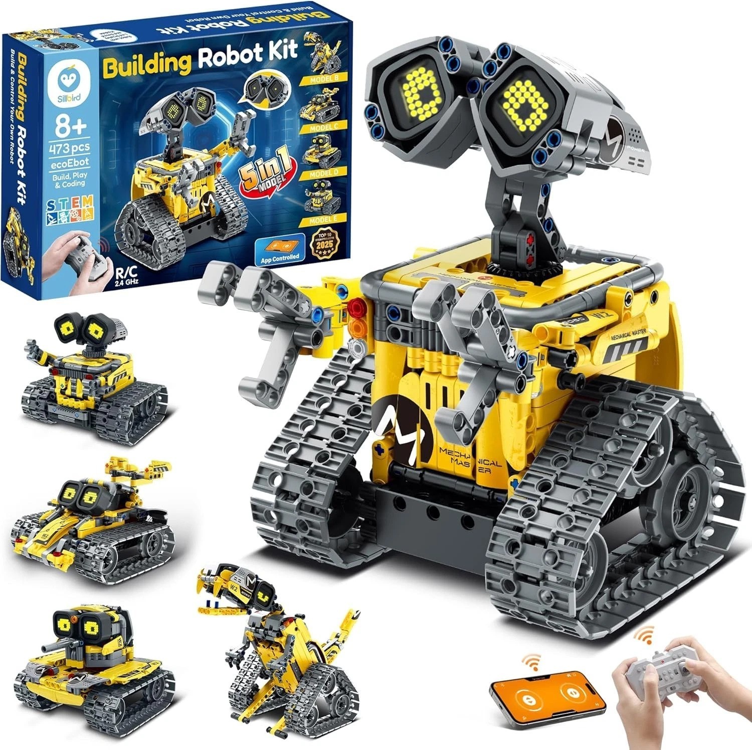 Interactive STEM Coding Robot Kit – 473 Pieces of Creative Fun for Ages 8+