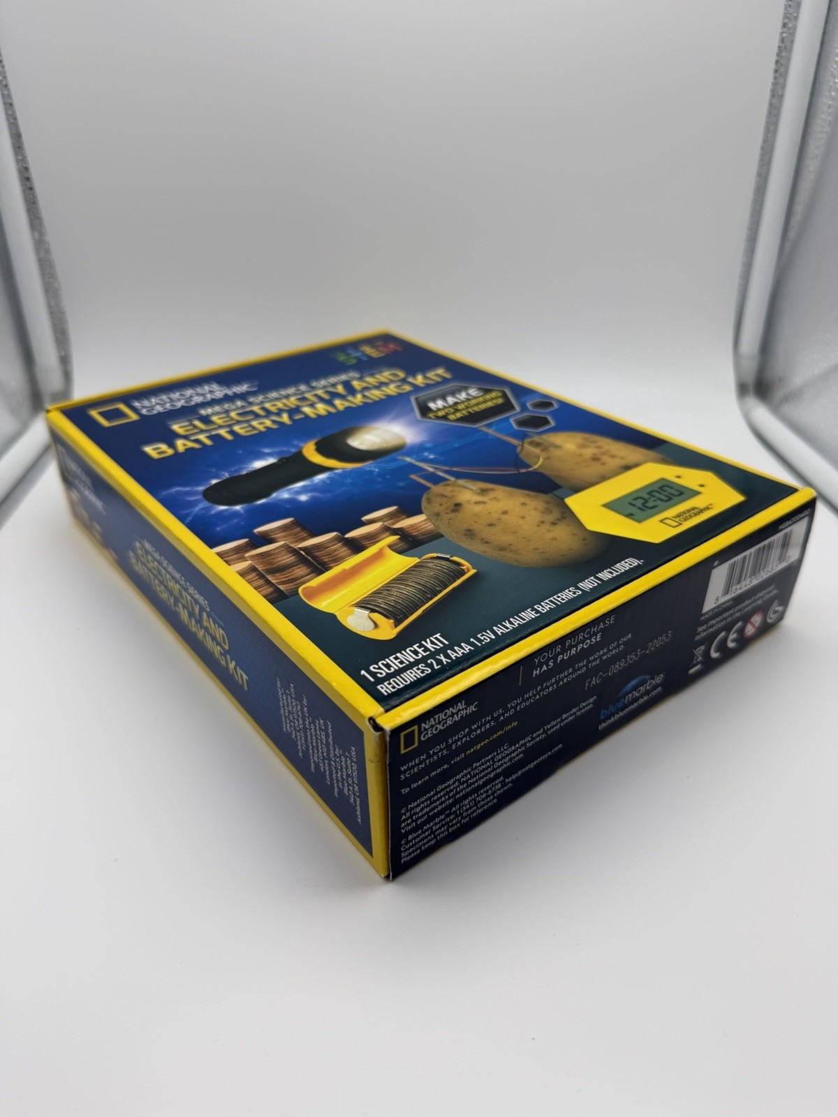 National Geographic STEM Battery Making Kit Potato Clock and Penny Power Science