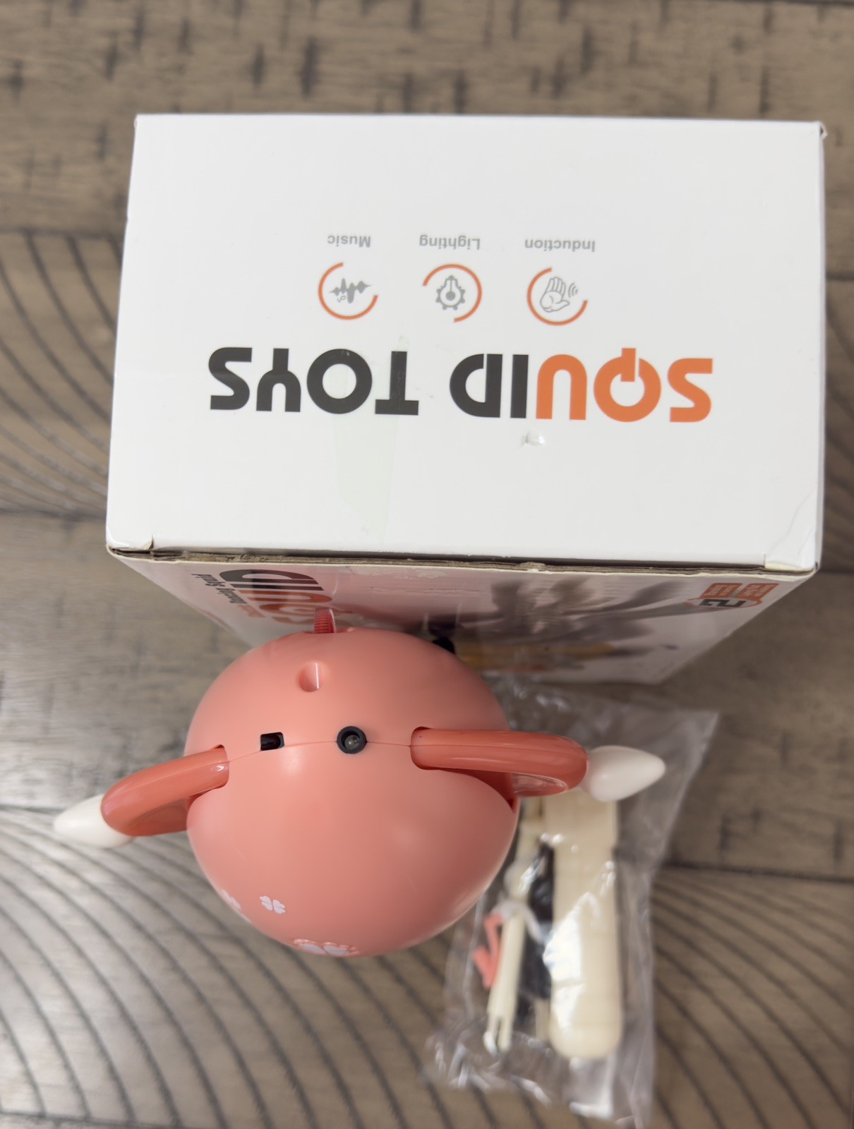 Squid Toys PINK Electric Dancing Squid, Automatic Obstacle Avoidance Sensor Toy