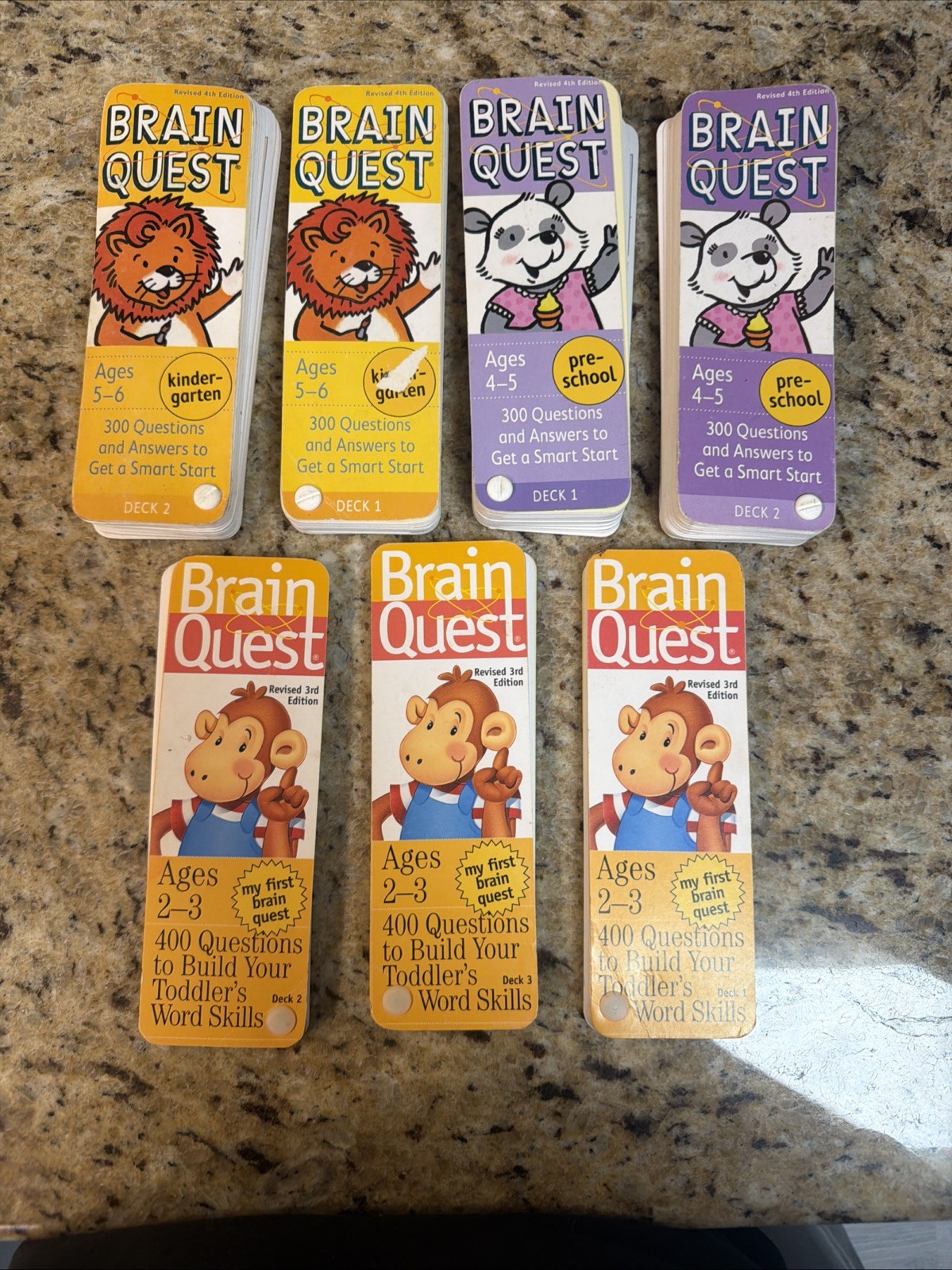 Brainquest Lot Kids Learning Cards Ages 2-6