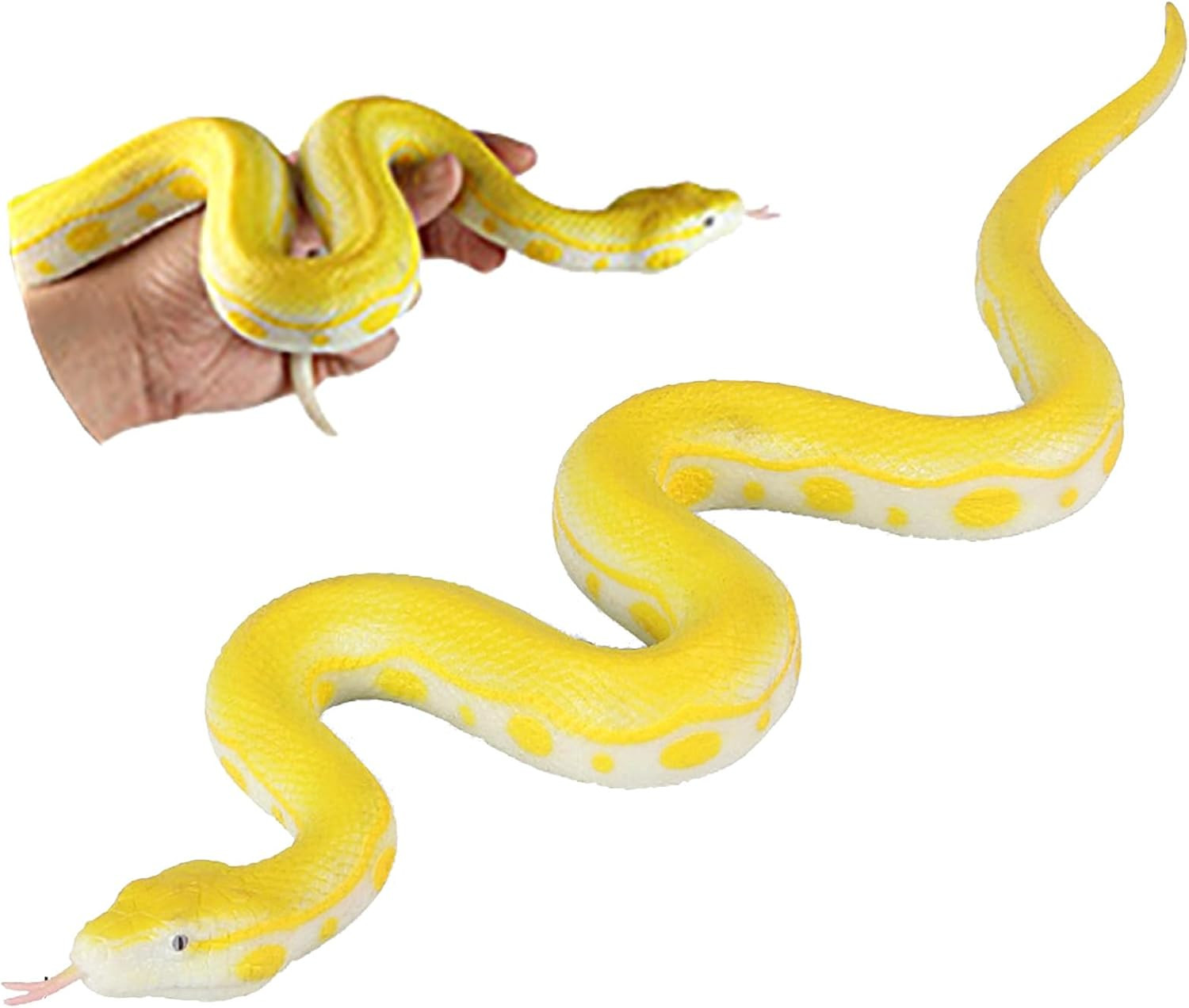 Realistic Fake Snakes Toy Soft Rubber Snake Realistic Keep Birds and Squirrels A